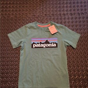 Patagonia Kids Teal Graphic Tee